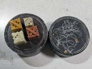 中国 印材セット 印章 古玩 骨董 天然原石 書道具 石彫