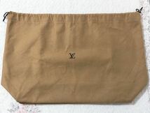 ルイヴィトン「LOUIS VUITTON」バッグ保存袋 旧旧型(3332）正規品 付属品 内袋 布袋 巾着袋 48(平置き64)×42×18cm マチあり ヴィンテージ_画像1