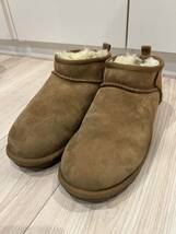 カークランドシグネチャー レディース アンクルブーツ Kirkland Signature Ladies Shearling Ankle Boot ムートン ブラウン ボア スエード _画像2