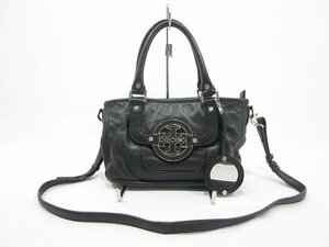 TORY BURCH / トリーバーチ 2way ショルダーバッグ レザー ミラー付き ブラック