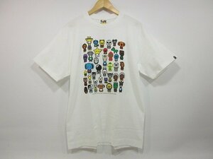 A BATHING APE / ア・ベイシング・エイプ BABY MILO FRIENDS ベイビーマイロフレンズ プリントTシャツ サイズ : L ホワイト