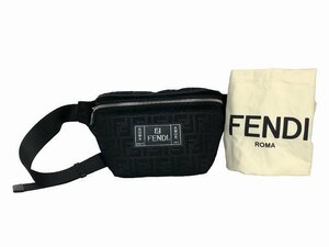 FENDI / フェンディ ウエストバッグ メッシュ スウェード ユニセックス ブラック