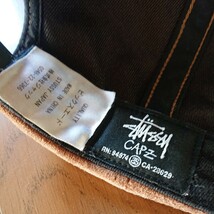 ステューシー stussy スエード キャップ 帽子 茶色 ブラウン オレンジししゅうSupreme シュプリーム ウエストライド westride _画像7