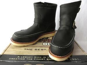 キャンペーン価格 新品 Chippewa チペワ 97879 モックトゥ ショートエンジニア ブラック US8.5 7インチ BLACK ODESSA ハイランダー 1901M07