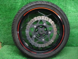 ninja250 EX250L-A390 フロントホイール タイヤ付 BRIDGESTONE 110/70-17M/C 54H 2022年製 BATTLAX BT46F 【個人宅配送不可】