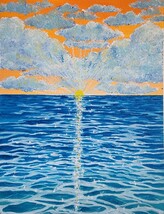 絵 絵画 風景画 アクリル画 海 雲 アート_画像6