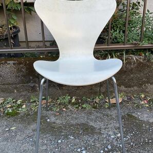 ① Fritz Hansen フリッツハンセン Seven Chair セブンチェア Arne Jacobsen アルネ ヤコブセン Made in Denmark デンマーク 1997 ホワイトの画像2