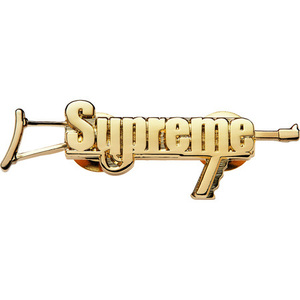 新品 17SS Supreme Automatic Pin マシンガン ピンバッジ