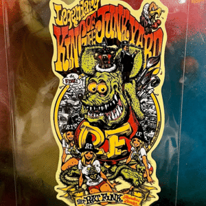 lato fins black  gold Jerry bean King ob Junk yard vinyl sticker RAT FINK Rockin'Jelly Bean KING OF JUNKYARD