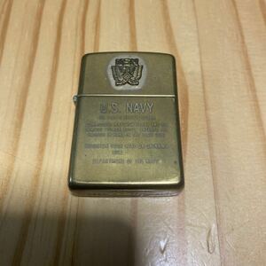 ZIPPO ジッポー 真鍮？ U.S.NAVY 1932-1990 ネイビー 沖縄 アメリカ海軍 着火未確認 ジャンク トップガン