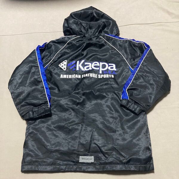 KAEPE パーカー ベンチコート ジップアップ ポリ素材 サッカー 着丈65cm