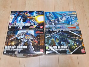 ガンプラ HG ジムスナイパーII ウイングガンダムゼロ テルティウムアームズ ターンエーガンダム 4個セット 未組立 バンダイ 1/144