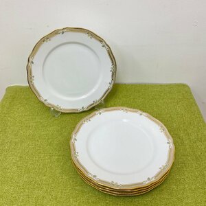 1円スタート★美品 Noritake Contessa ノリタケ コンテッサ プレート5枚セット 中皿 直径24cm 元箱付 ゴールド 金彩 エレガント 中古