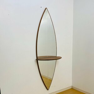 ☆【ACTUS取扱い】porada SURF2 MIRROR ポラダ サーフ2ミラー 壁掛け鏡 姿見 棚板付 モダン 参考約16万円 ウォールミラー イタリア 名古屋