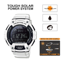 新品 CASIO カシオ タフソーラーPOWER SYSTEM STANDARD WHITE クロノグラフ&オートカレンダー搭載 ワールドタイム対応_画像2