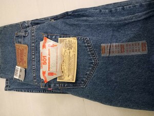 希少デッドストック新品 1990年 USA製 Levi's 501 ビンテージ 90s リーバイス デニムパンツ ジーパン、W33L36