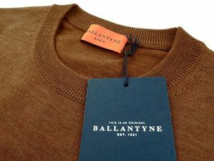 [ new goods unused ]BALLANTYNE aspidistra Thai n*Italy*50* wool high gauge knitted crew neck sweater * fox Brown 