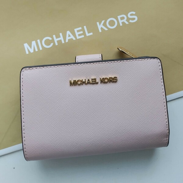 【新品】MICHAEL KORS　マイケルコース　折財布　ピンク