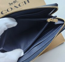 【新品】COACH　コーチ　長財布　ラウンドジップ 　ミッドナイト_画像4