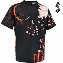 232838-20 抜刀娘 ばっとうむすめ 美麗 MIREI 和柄 クルーネック 葵 妃那 半袖 Tシャツ mens メンズ(葵 日本刀) L 娘達の夏夜_画像3