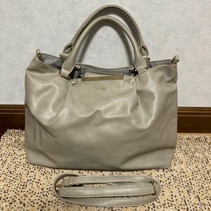 【マリークワント】ショルダーバッグ トートバッグ 2way グレージュ 【MARY QUANT】