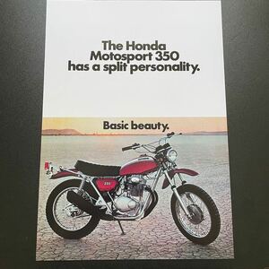 ポスター★1971年 アメリカ・ホンダ SL350 US広告★トレールバイク/オフロード/モトクロス/Honda XL
