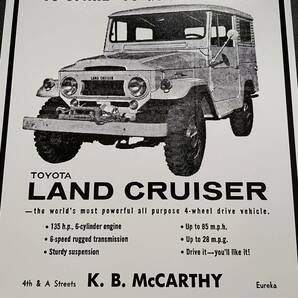 ポスター★1962年 トヨタ・ランドクルーザー FJ40 北米ポスター #1★ランクル/ヨンマル/Land Cruiser の画像3