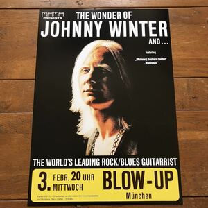 ポスター★ジョニー・ウィンター（Johnny Winter）1971年 ドイツ公演★Highway 61/ギブソン/ファイアバード