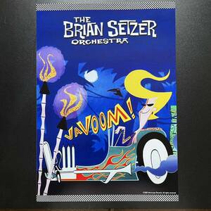  постер * Brian *setsa-*o-ke -тактный la[VAVOOM!]*Brian Setzer/s tray * Cat's tsu/Hot Rod/ контри-рок / Gretsch 