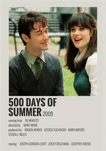 海外版ポスター『500日のサマー』（(500) Days of Summer）StyleB★ゾーイ・デシャネル/ジョセフ・ゴードン＝レヴィット