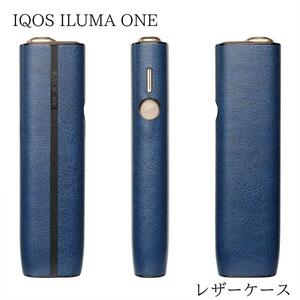 アイコス イルマワン IQOS ILUMA ONE ケース ネイビー 紺 レザー