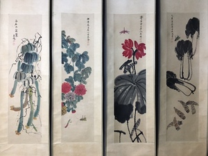 Art hand Auction Geheime chinesische Objekte Moderne und zeitgenössische chinesische Maler Qi Baishi Shijo Pingchudo-Gemälde Blumengemälde Chinesische Gemälde Zeitgenössische Objekte Schriftrollen Tintenschätze Antike Schätze Altes chinesisches Spielzeug Antiquitäten Alte Delikatessen ZSL01-17, Kunstwerk, Malerei, Andere