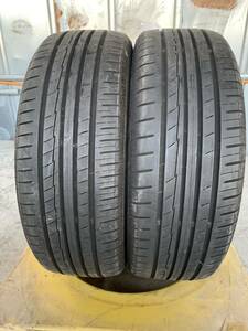 送料込み！185/55R16 YOKOHAMA ブルーアース-A 21年製　4~5mm 中古タイヤ２本