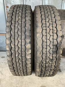 引渡可能 11R22.5 14PR DUNLOP SP670 11mm 22年製 中古 大型 トラックタイヤ 2本SET