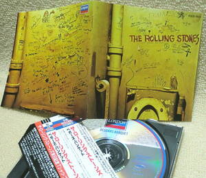 即決！【2点で送料無料】●CD ローリング・ストーンズ Rolling Stones Beggars Banquet 初期日本盤 以前のピッチの音源 帯の応募券切り取り