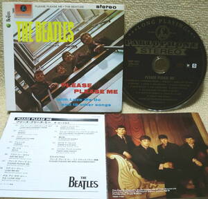 Обратное решение! [Бесплатная доставка с 2 очками] CD Beatles Beatles Пожалуйста, пожалуйста, переработал японское издание Rose 1 Point Stereo Sound Source Booklet 2 книги