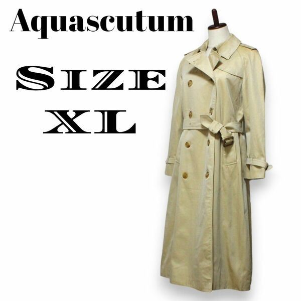 Aquascutum アクアスキュータム トレンチコート イングランド製 クラブチェック ライナー付 2way