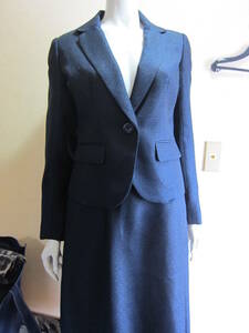 ONEIROSonei Roth lady's 9 number setup suit jacket skirt dark blue lame series formal ta678