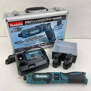 埼P◇ makita マキタ 充電式ペンインパクトドライバ TD022D 充電器 バッテリー2個 ケース付き 無段変速 正逆転両用 ブレーキ機能 ◇531