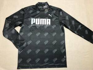 бесплатная доставка * новый товар * Puma Golf AOP длинный рукав mok шея рубашка *(L)*539369-01*PUMA GOLF