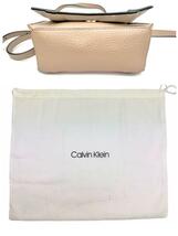 カルバンクライン Calvin Klein レディース ミニショルダー CK レザーバッグ ピンク ブラウン ロゴストラップ 斜めがけバッグ クロスボディ_画像6