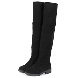  lady's long boots knee high boots knees on waterproof . slide soft stretch long boots pretty warm (24.0cm(38))
