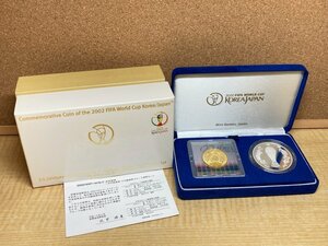 ★平成14年 2002FIFAワールドカップ記念 1万円金貨 千円銀貨 プルーフ貨幣セット １枚★