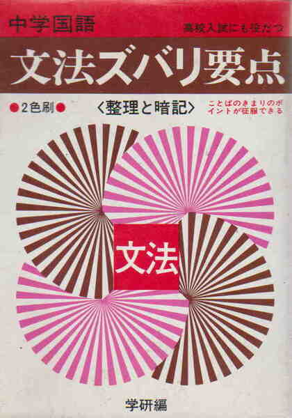 学研編★「中学国語　文法ズバリ要点」学習研究社