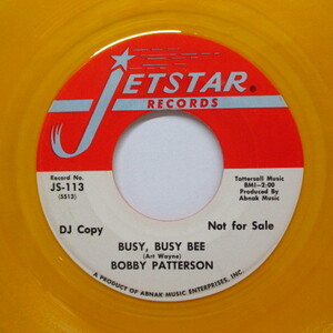 BOBBY PATTERSON & THE MUSTANGS-Busy,Busy Bee / Sweet Taste O