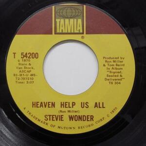 STEVIE WONDER (スティーヴィー・ワンダー) -Heaven Help Us All (USオリジナル「茶色印刷ラベ」 7）