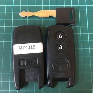 MZ4316 マツダ U43PB14B 2ボタン スマートキー キーレスリモコン モコ セルボ フレア ワゴンR MRワゴン等 日産 スズキ AZワゴン MG22S