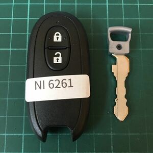 NI6261 日産 点灯 スマートキー 純正 キーレス ブランクキー モコ ルークス ハスラー ワゴンR AZワゴン等 007YUUL0212 G8D-545S-KEY