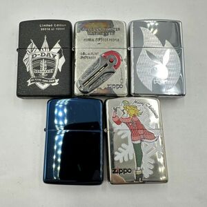 R119 まとめ ◎ Zippo ジッポー オイルライター 5点まとめセット プレイボーイ クリスマス 喫煙具 喫煙グッズ 箱付き 5点火花あり ①