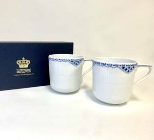 tar130【一級品】　ロイヤルコペンハーゲン 　ROYAL 　COPENHAGEN　 プリンセス 　マグカップ　 ペア 　2客セット　希少